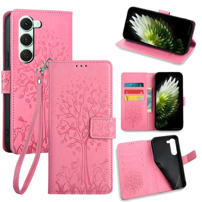 Tree & Deer Embossed Leather Phone Case, For Tecno Pova Curve 2 5G, For Tecno Camon 50 Pro 4G, For Tecno Camon 50 4G, For Tecno Pova Slim 5G, For Tecno Pova 7 Pro 5G, For Tecno Pova 7 5G, For Tecno Spark 40 Pro+ 4G, For Tecno Spark 40 Pro 4G           ...