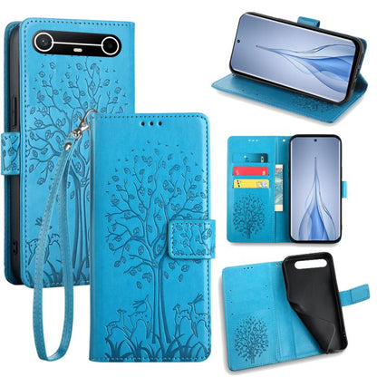 Tree & Deer Embossed Leather Phone Case, For Tecno Pova Curve 2 5G, For Tecno Camon 50 Pro 4G, For Tecno Camon 50 4G, For Tecno Pova Slim 5G, For Tecno Pova 7 Pro 5G, For Tecno Pova 7 5G, For Tecno Spark 40 Pro+ 4G, For Tecno Spark 40 Pro 4G           ...