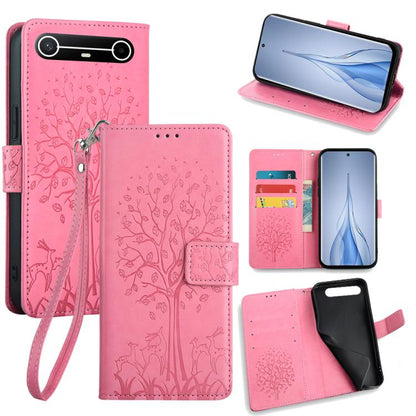 Tree & Deer Embossed Leather Phone Case, For Tecno Pova Curve 2 5G, For Tecno Camon 50 Pro 4G, For Tecno Camon 50 4G, For Tecno Pova Slim 5G, For Tecno Pova 7 Pro 5G, For Tecno Pova 7 5G, For Tecno Spark 40 Pro+ 4G, For Tecno Spark 40 Pro 4G           ...