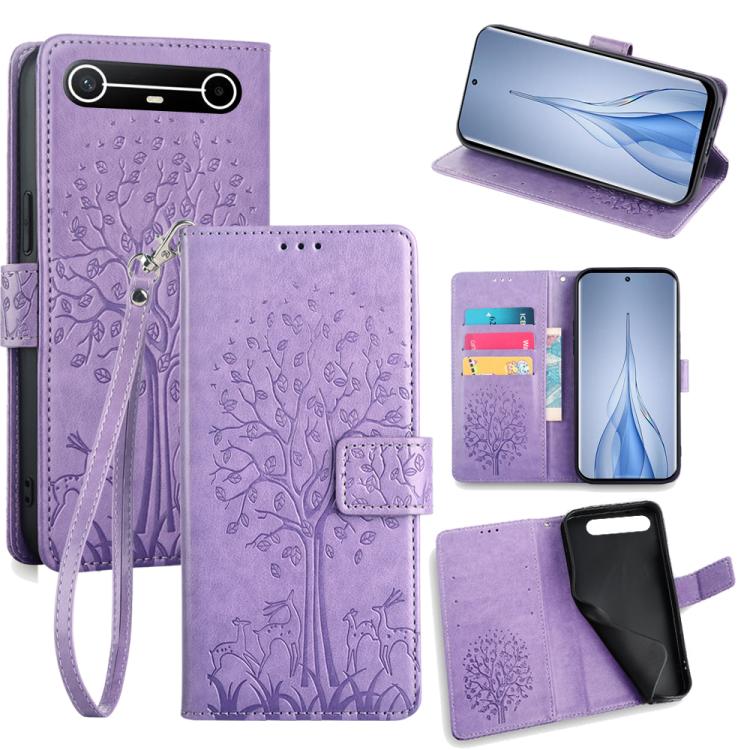 Tree & Deer Embossed Leather Phone Case, For Tecno Pova Curve 2 5G, For Tecno Camon 50 Pro 4G, For Tecno Camon 50 4G, For Tecno Pova Slim 5G, For Tecno Pova 7 Pro 5G, For Tecno Pova 7 5G, For Tecno Spark 40 Pro+ 4G, For Tecno Spark 40 Pro 4G           ...