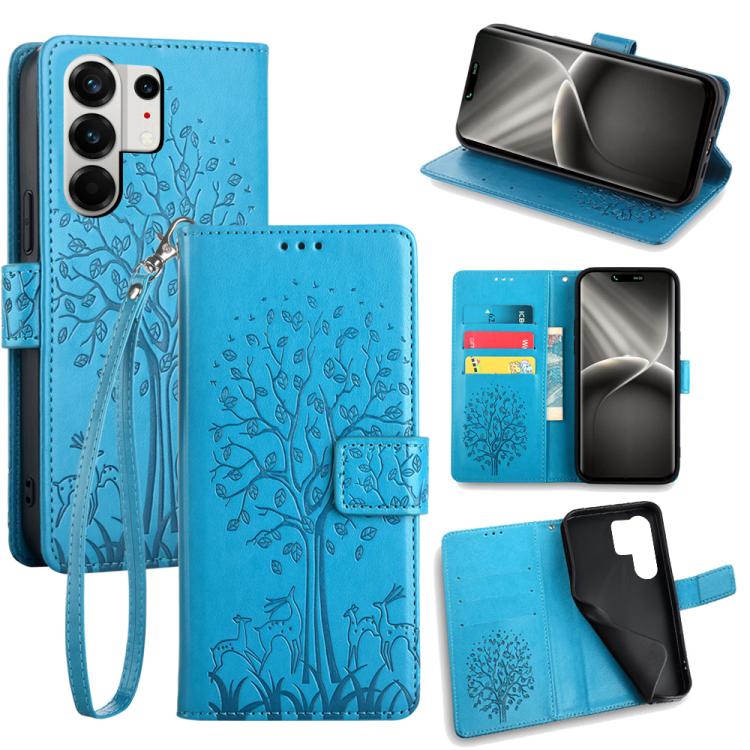Tree & Deer Embossed Leather Phone Case, For Tecno Pova Curve 2 5G, For Tecno Camon 50 Pro 4G, For Tecno Camon 50 4G, For Tecno Pova Slim 5G, For Tecno Pova 7 Pro 5G, For Tecno Pova 7 5G, For Tecno Spark 40 Pro+ 4G, For Tecno Spark 40 Pro 4G           ...
