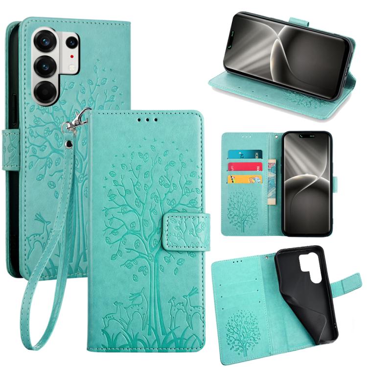 Tree & Deer Embossed Leather Phone Case, For Tecno Pova Curve 2 5G, For Tecno Camon 50 Pro 4G, For Tecno Camon 50 4G, For Tecno Pova Slim 5G, For Tecno Pova 7 Pro 5G, For Tecno Pova 7 5G, For Tecno Spark 40 Pro+ 4G, For Tecno Spark 40 Pro 4G           ...