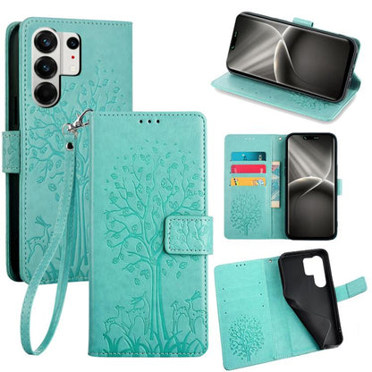 Tree & Deer Embossed Leather Phone Case, For Tecno Pova Curve 2 5G, For Tecno Camon 50 Pro 4G, For Tecno Camon 50 4G, For Tecno Pova Slim 5G, For Tecno Pova 7 Pro 5G, For Tecno Pova 7 5G, For Tecno Spark 40 Pro+ 4G, For Tecno Spark 40 Pro 4G           ...