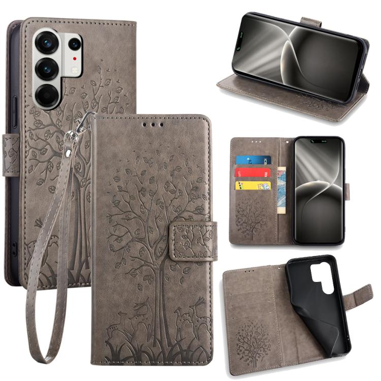 Tree & Deer Embossed Leather Phone Case, For Tecno Pova Curve 2 5G, For Tecno Camon 50 Pro 4G, For Tecno Camon 50 4G, For Tecno Pova Slim 5G, For Tecno Pova 7 Pro 5G, For Tecno Pova 7 5G, For Tecno Spark 40 Pro+ 4G, For Tecno Spark 40 Pro 4G           ...