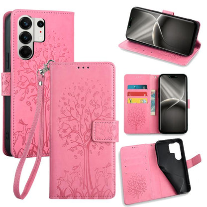 Tree & Deer Embossed Leather Phone Case, For Tecno Pova Curve 2 5G, For Tecno Camon 50 Pro 4G, For Tecno Camon 50 4G, For Tecno Pova Slim 5G, For Tecno Pova 7 Pro 5G, For Tecno Pova 7 5G, For Tecno Spark 40 Pro+ 4G, For Tecno Spark 40 Pro 4G           ...