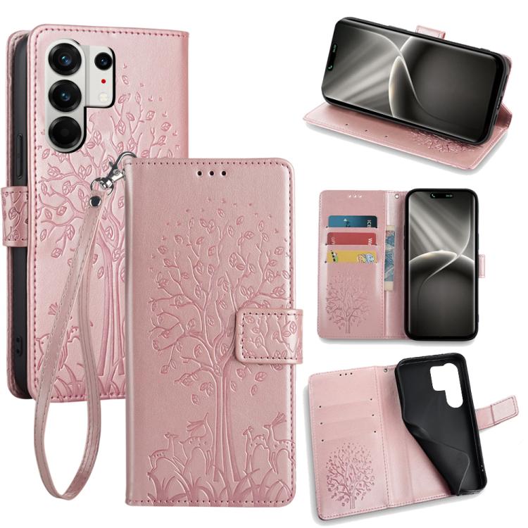 Tree & Deer Embossed Leather Phone Case, For Tecno Pova Curve 2 5G, For Tecno Camon 50 Pro 4G, For Tecno Camon 50 4G, For Tecno Pova Slim 5G, For Tecno Pova 7 Pro 5G, For Tecno Pova 7 5G, For Tecno Spark 40 Pro+ 4G, For Tecno Spark 40 Pro 4G           ...
