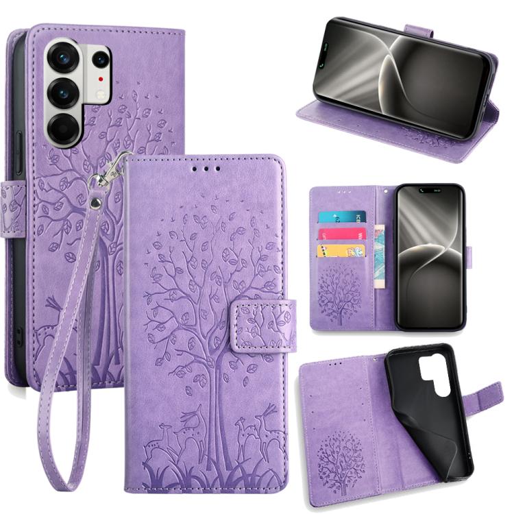 Tree & Deer Embossed Leather Phone Case, For Tecno Pova Curve 2 5G, For Tecno Camon 50 Pro 4G, For Tecno Camon 50 4G, For Tecno Pova Slim 5G, For Tecno Pova 7 Pro 5G, For Tecno Pova 7 5G, For Tecno Spark 40 Pro+ 4G, For Tecno Spark 40 Pro 4G           ...