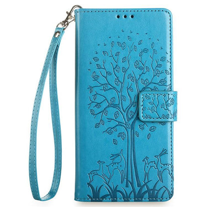 Tree & Deer Embossed Leather Phone Case, For Tecno Pova Curve 2 5G, For Tecno Camon 50 Pro 4G, For Tecno Camon 50 4G, For Tecno Pova Slim 5G, For Tecno Pova 7 Pro 5G, For Tecno Pova 7 5G, For Tecno Spark 40 Pro+ 4G, For Tecno Spark 40 Pro 4G           ...