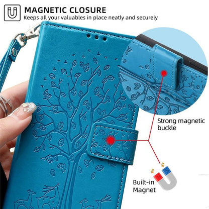 Tree & Deer Embossed Leather Phone Case, For Tecno Pova Curve 2 5G, For Tecno Camon 50 Pro 4G, For Tecno Camon 50 4G, For Tecno Pova Slim 5G, For Tecno Pova 7 Pro 5G, For Tecno Pova 7 5G, For Tecno Spark 40 Pro+ 4G, For Tecno Spark 40 Pro 4G           ...