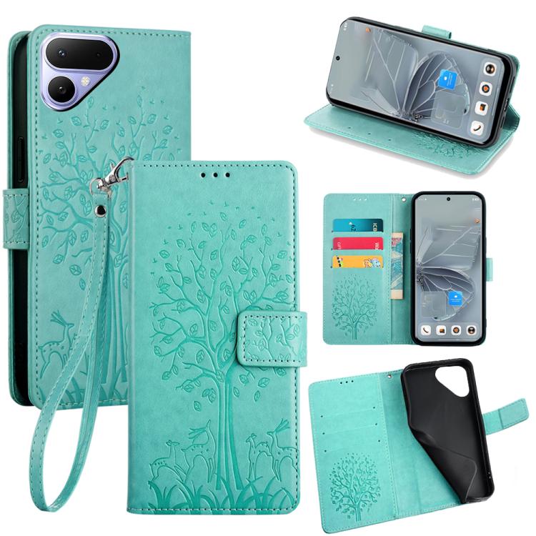 Tree & Deer Embossed Leather Phone Case, For Tecno Pova Curve 2 5G, For Tecno Camon 50 Pro 4G, For Tecno Camon 50 4G, For Tecno Pova Slim 5G, For Tecno Pova 7 Pro 5G, For Tecno Pova 7 5G, For Tecno Spark 40 Pro+ 4G, For Tecno Spark 40 Pro 4G           ...