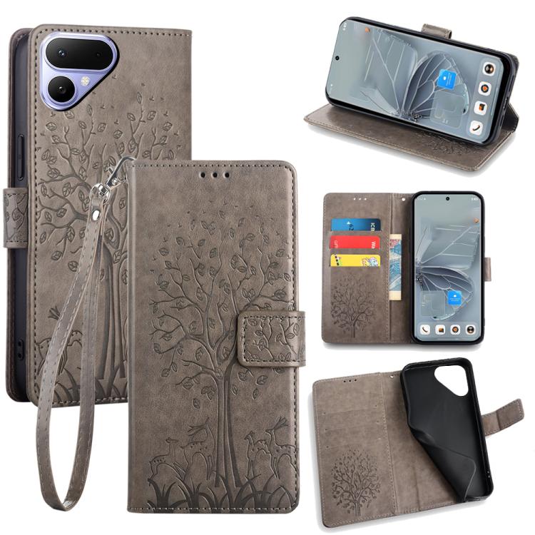 Tree & Deer Embossed Leather Phone Case, For Tecno Pova Curve 2 5G, For Tecno Camon 50 Pro 4G, For Tecno Camon 50 4G, For Tecno Pova Slim 5G, For Tecno Pova 7 Pro 5G, For Tecno Pova 7 5G, For Tecno Spark 40 Pro+ 4G, For Tecno Spark 40 Pro 4G           ...