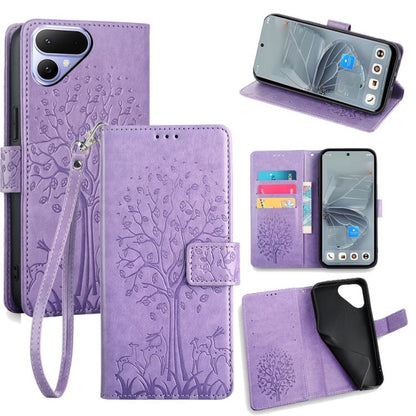 Tree & Deer Embossed Leather Phone Case, For Tecno Pova Curve 2 5G, For Tecno Camon 50 Pro 4G, For Tecno Camon 50 4G, For Tecno Pova Slim 5G, For Tecno Pova 7 Pro 5G, For Tecno Pova 7 5G, For Tecno Spark 40 Pro+ 4G, For Tecno Spark 40 Pro 4G           ...