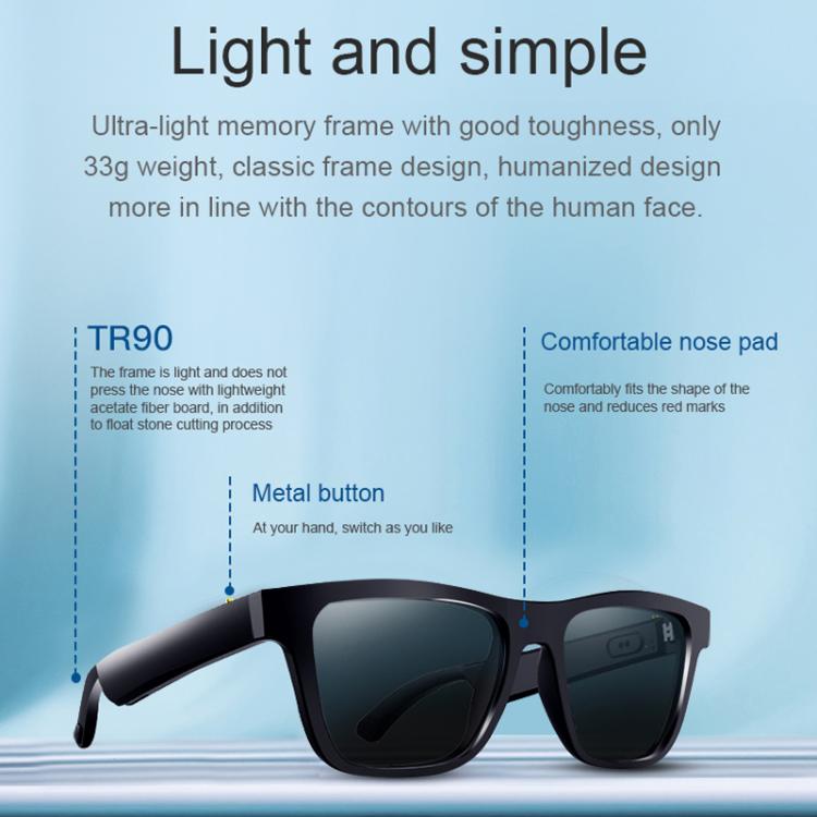 E10 Smart Audio Bluetooth Glasses, Style: Button Style, Button Style