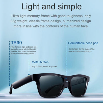 E10 Smart Audio Bluetooth Glasses, Style: Button Style, Button Style