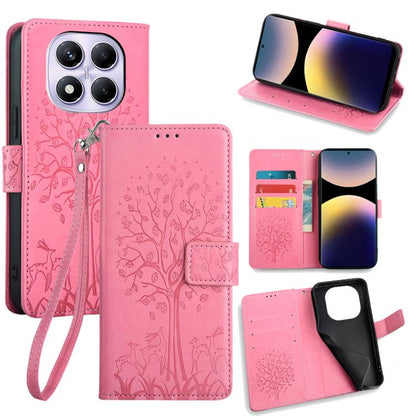 Tree & Deer Embossed Leather Phone Case, For Redmi A7 Pro 171mm / Poco C85x 5G, For Redmi Turbo 5 Max 5G / Poco X8 Pro Max 5G, For Redmi Turbo 5 5G / Poco X8 Pro 5G, For Redmi K90 Pro Max / Poco F8 Ultra, For Redmi Note 15 Pro 4G 163.32mm              ...