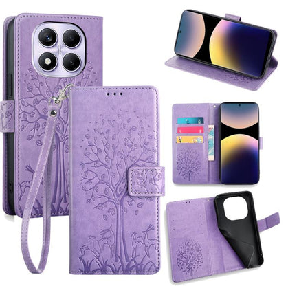 Tree & Deer Embossed Leather Phone Case, For Redmi A7 Pro 171mm / Poco C85x 5G, For Redmi Turbo 5 Max 5G / Poco X8 Pro Max 5G, For Redmi Turbo 5 5G / Poco X8 Pro 5G, For Redmi K90 Pro Max / Poco F8 Ultra, For Redmi Note 15 Pro 4G 163.32mm              ...