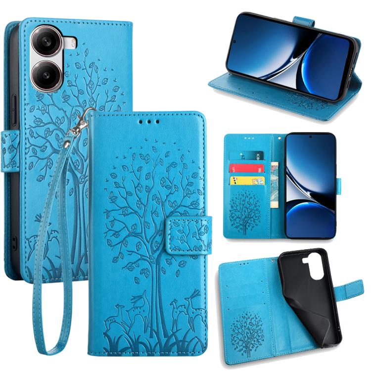Tree & Deer Embossed Leather Phone Case, For Redmi A7 Pro 171mm / Poco C85x 5G, For Redmi Turbo 5 Max 5G / Poco X8 Pro Max 5G, For Redmi Turbo 5 5G / Poco X8 Pro 5G, For Redmi K90 Pro Max / Poco F8 Ultra, For Redmi Note 15 Pro 4G 163.32mm              ...