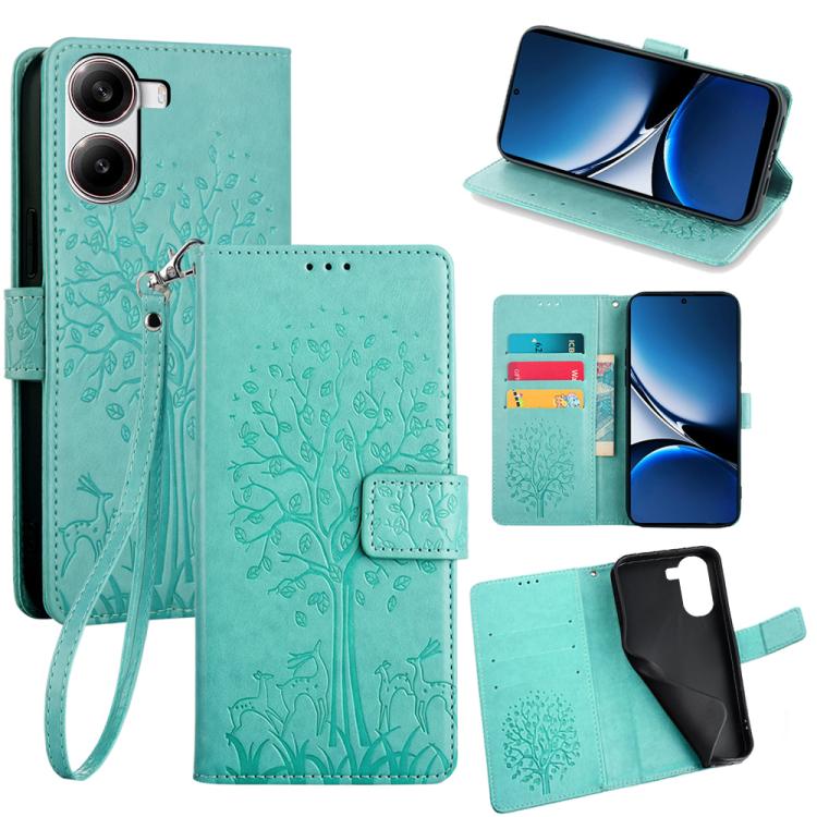 Tree & Deer Embossed Leather Phone Case, For Redmi A7 Pro 171mm / Poco C85x 5G, For Redmi Turbo 5 Max 5G / Poco X8 Pro Max 5G, For Redmi Turbo 5 5G / Poco X8 Pro 5G, For Redmi K90 Pro Max / Poco F8 Ultra, For Redmi Note 15 Pro 4G 163.32mm              ...