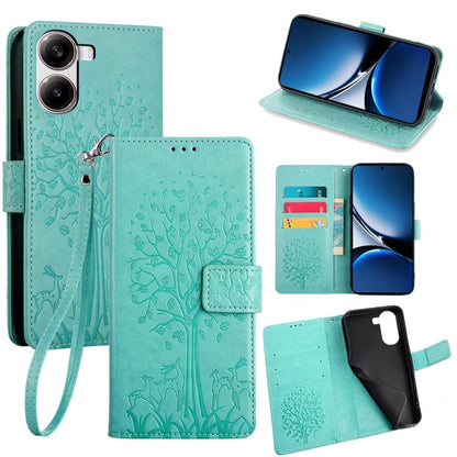 Tree & Deer Embossed Leather Phone Case, For Redmi A7 Pro 171mm / Poco C85x 5G, For Redmi Turbo 5 Max 5G / Poco X8 Pro Max 5G, For Redmi Turbo 5 5G / Poco X8 Pro 5G, For Redmi K90 Pro Max / Poco F8 Ultra, For Redmi Note 15 Pro 4G 163.32mm              ...