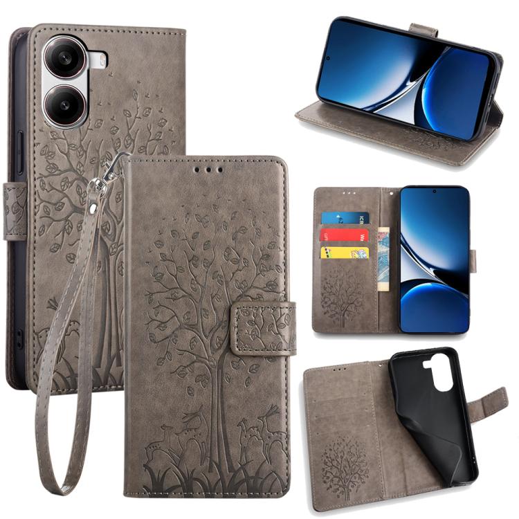 Tree & Deer Embossed Leather Phone Case, For Redmi A7 Pro 171mm / Poco C85x 5G, For Redmi Turbo 5 Max 5G / Poco X8 Pro Max 5G, For Redmi Turbo 5 5G / Poco X8 Pro 5G, For Redmi K90 Pro Max / Poco F8 Ultra, For Redmi Note 15 Pro 4G 163.32mm              ...