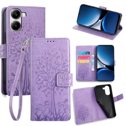 Tree & Deer Embossed Leather Phone Case, For Redmi A7 Pro 171mm / Poco C85x 5G, For Redmi Turbo 5 Max 5G / Poco X8 Pro Max 5G, For Redmi Turbo 5 5G / Poco X8 Pro 5G, For Redmi K90 Pro Max / Poco F8 Ultra, For Redmi Note 15 Pro 4G 163.32mm              ...