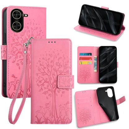 Tree & Deer Embossed Leather Phone Case, For Redmi A7 Pro 171mm / Poco C85x 5G, For Redmi Turbo 5 Max 5G / Poco X8 Pro Max 5G, For Redmi Turbo 5 5G / Poco X8 Pro 5G, For Redmi K90 Pro Max / Poco F8 Ultra, For Redmi Note 15 Pro 4G 163.32mm              ...