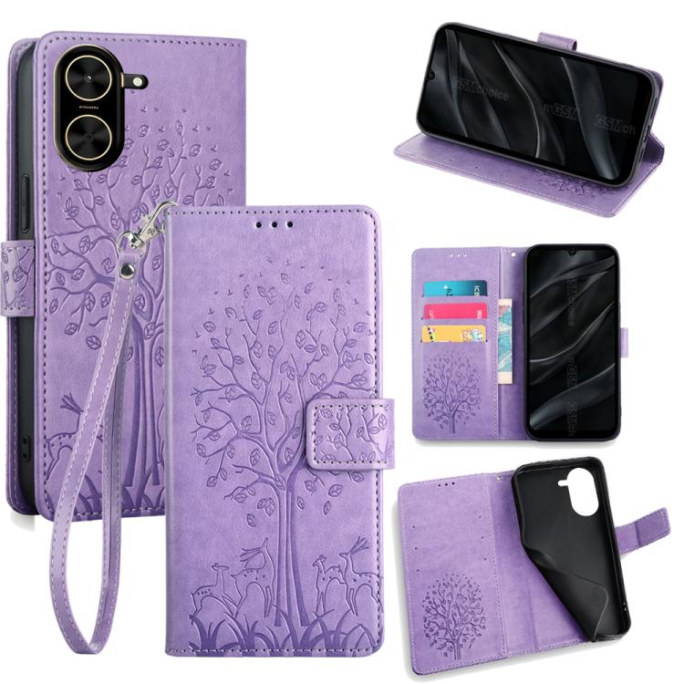 Tree & Deer Embossed Leather Phone Case, For Redmi A7 Pro 171mm / Poco C85x 5G, For Redmi Turbo 5 Max 5G / Poco X8 Pro Max 5G, For Redmi Turbo 5 5G / Poco X8 Pro 5G, For Redmi K90 Pro Max / Poco F8 Ultra, For Redmi Note 15 Pro 4G 163.32mm              ...