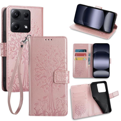 Tree & Deer Embossed Leather Phone Case, For Redmi A7 Pro 171mm / Poco C85x 5G, For Redmi Turbo 5 Max 5G / Poco X8 Pro Max 5G, For Redmi Turbo 5 5G / Poco X8 Pro 5G, For Redmi K90 Pro Max / Poco F8 Ultra, For Redmi Note 15 Pro 4G 163.32mm              ...