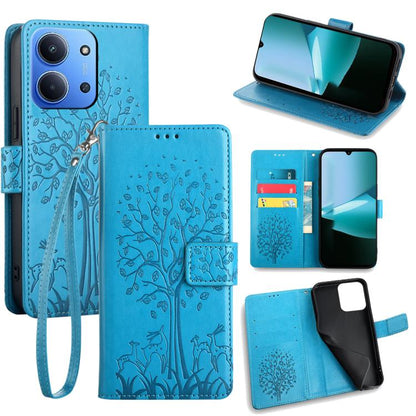 Tree & Deer Embossed Leather Phone Case, For Redmi A7 Pro 171mm / Poco C85x 5G, For Redmi Turbo 5 Max 5G / Poco X8 Pro Max 5G, For Redmi Turbo 5 5G / Poco X8 Pro 5G, For Redmi K90 Pro Max / Poco F8 Ultra, For Redmi Note 15 Pro 4G 163.32mm              ...