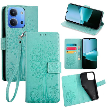 Tree & Deer Embossed Leather Phone Case, For Redmi A7 Pro 171mm / Poco C85x 5G, For Redmi Turbo 5 Max 5G / Poco X8 Pro Max 5G, For Redmi Turbo 5 5G / Poco X8 Pro 5G, For Redmi K90 Pro Max / Poco F8 Ultra, For Redmi Note 15 Pro 4G 163.32mm              ...