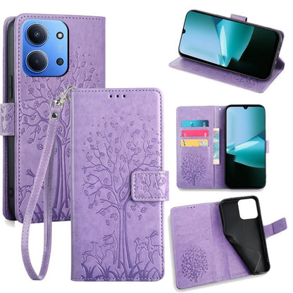 Tree & Deer Embossed Leather Phone Case, For Redmi A7 Pro 171mm / Poco C85x 5G, For Redmi Turbo 5 Max 5G / Poco X8 Pro Max 5G, For Redmi Turbo 5 5G / Poco X8 Pro 5G, For Redmi K90 Pro Max / Poco F8 Ultra, For Redmi Note 15 Pro 4G 163.32mm              ...