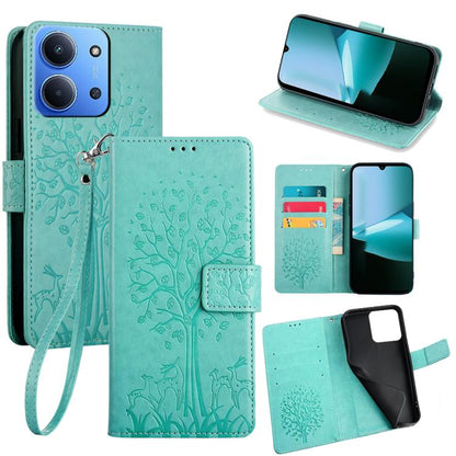 Tree & Deer Embossed Leather Phone Case, For Redmi A7 Pro 171mm / Poco C85x 5G, For Redmi Turbo 5 Max 5G / Poco X8 Pro Max 5G, For Redmi Turbo 5 5G / Poco X8 Pro 5G, For Redmi K90 Pro Max / Poco F8 Ultra, For Redmi Note 15 Pro 4G 163.32mm              ...