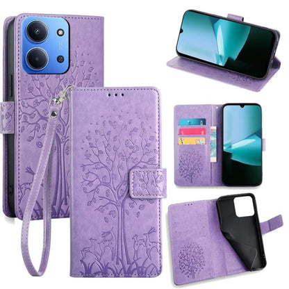 Tree & Deer Embossed Leather Phone Case, For Redmi A7 Pro 171mm / Poco C85x 5G, For Redmi Turbo 5 Max 5G / Poco X8 Pro Max 5G, For Redmi Turbo 5 5G / Poco X8 Pro 5G, For Redmi K90 Pro Max / Poco F8 Ultra, For Redmi Note 15 Pro 4G 163.32mm              ...