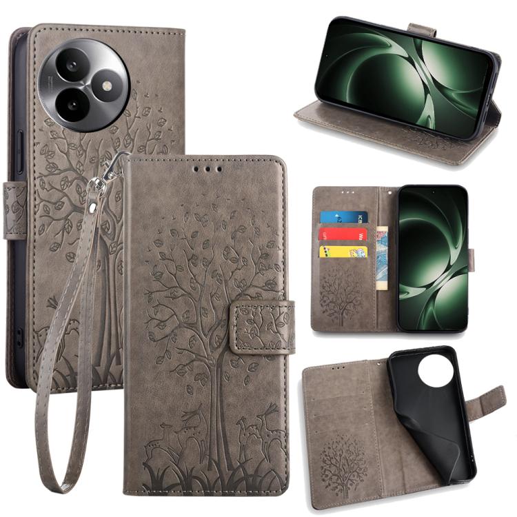 Tree & Deer Embossed Leather Phone Case, For Redmi A7 Pro 171mm / Poco C85x 5G, For Redmi Turbo 5 Max 5G / Poco X8 Pro Max 5G, For Redmi Turbo 5 5G / Poco X8 Pro 5G, For Redmi K90 Pro Max / Poco F8 Ultra, For Redmi Note 15 Pro 4G 163.32mm              ...