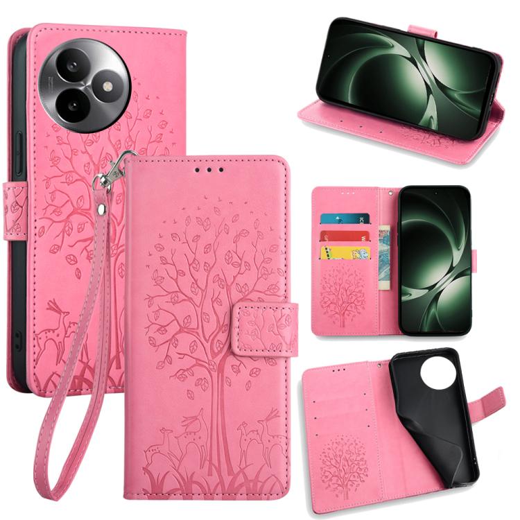 Tree & Deer Embossed Leather Phone Case, For Redmi A7 Pro 171mm / Poco C85x 5G, For Redmi Turbo 5 Max 5G / Poco X8 Pro Max 5G, For Redmi Turbo 5 5G / Poco X8 Pro 5G, For Redmi K90 Pro Max / Poco F8 Ultra, For Redmi Note 15 Pro 4G 163.32mm              ...