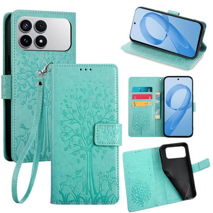 Tree & Deer Embossed Leather Phone Case, For Redmi A7 Pro 171mm / Poco C85x 5G, For Redmi Turbo 5 Max 5G / Poco X8 Pro Max 5G, For Redmi Turbo 5 5G / Poco X8 Pro 5G, For Redmi K90 Pro Max / Poco F8 Ultra, For Redmi Note 15 Pro 4G 163.32mm              ...