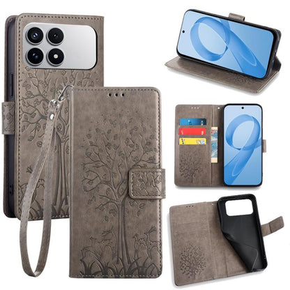 Tree & Deer Embossed Leather Phone Case, For Redmi A7 Pro 171mm / Poco C85x 5G, For Redmi Turbo 5 Max 5G / Poco X8 Pro Max 5G, For Redmi Turbo 5 5G / Poco X8 Pro 5G, For Redmi K90 Pro Max / Poco F8 Ultra, For Redmi Note 15 Pro 4G 163.32mm              ...