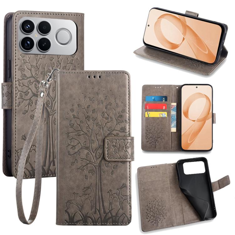 Tree & Deer Embossed Leather Phone Case, For Redmi A7 Pro 171mm / Poco C85x 5G, For Redmi Turbo 5 Max 5G / Poco X8 Pro Max 5G, For Redmi Turbo 5 5G / Poco X8 Pro 5G, For Redmi K90 Pro Max / Poco F8 Ultra, For Redmi Note 15 Pro 4G 163.32mm              ...