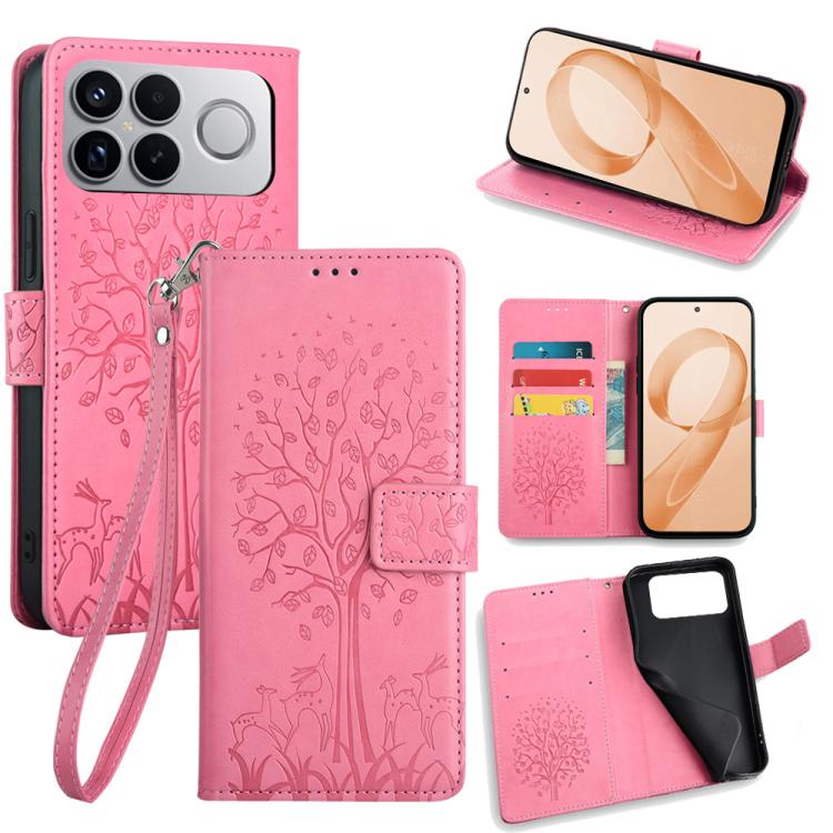 Tree & Deer Embossed Leather Phone Case, For Redmi A7 Pro 171mm / Poco C85x 5G, For Redmi Turbo 5 Max 5G / Poco X8 Pro Max 5G, For Redmi Turbo 5 5G / Poco X8 Pro 5G, For Redmi K90 Pro Max / Poco F8 Ultra, For Redmi Note 15 Pro 4G 163.32mm              ...