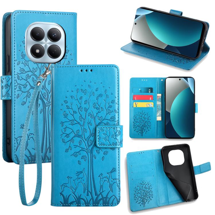 Tree & Deer Embossed Leather Phone Case, For Redmi A7 Pro 171mm / Poco C85x 5G, For Redmi Turbo 5 Max 5G / Poco X8 Pro Max 5G, For Redmi Turbo 5 5G / Poco X8 Pro 5G, For Redmi K90 Pro Max / Poco F8 Ultra, For Redmi Note 15 Pro 4G 163.32mm              ...