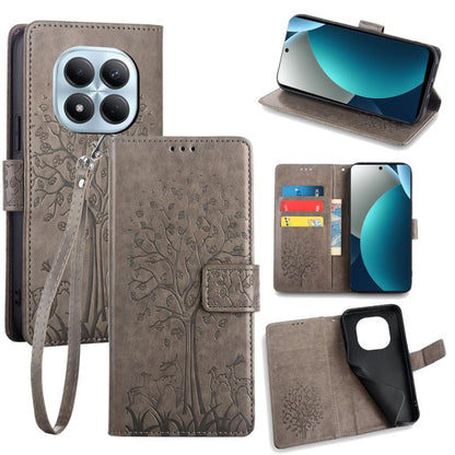 Tree & Deer Embossed Leather Phone Case, For Redmi A7 Pro 171mm / Poco C85x 5G, For Redmi Turbo 5 Max 5G / Poco X8 Pro Max 5G, For Redmi Turbo 5 5G / Poco X8 Pro 5G, For Redmi K90 Pro Max / Poco F8 Ultra, For Redmi Note 15 Pro 4G 163.32mm              ...