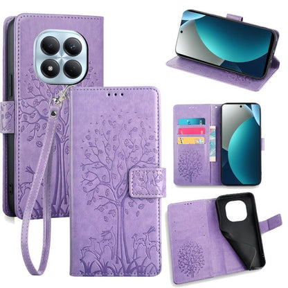 Tree & Deer Embossed Leather Phone Case, For Redmi A7 Pro 171mm / Poco C85x 5G, For Redmi Turbo 5 Max 5G / Poco X8 Pro Max 5G, For Redmi Turbo 5 5G / Poco X8 Pro 5G, For Redmi K90 Pro Max / Poco F8 Ultra, For Redmi Note 15 Pro 4G 163.32mm              ...