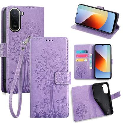 Tree & Deer Embossed Leather Phone Case, For Redmi A7 Pro 171mm / Poco C85x 5G, For Redmi Turbo 5 Max 5G / Poco X8 Pro Max 5G, For Redmi Turbo 5 5G / Poco X8 Pro 5G, For Redmi K90 Pro Max / Poco F8 Ultra, For Redmi Note 15 Pro 4G 163.32mm              ...