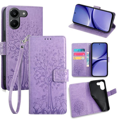 Tree & Deer Embossed Leather Phone Case, For Redmi A7 Pro 171mm / Poco C85x 5G, For Redmi Turbo 5 Max 5G / Poco X8 Pro Max 5G, For Redmi Turbo 5 5G / Poco X8 Pro 5G, For Redmi K90 Pro Max / Poco F8 Ultra, For Redmi Note 15 Pro 4G 163.32mm              ...