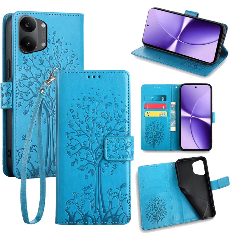 Tree & Deer Embossed Leather Phone Case, For Redmi A7 Pro 171mm / Poco C85x 5G, For Redmi Turbo 5 Max 5G / Poco X8 Pro Max 5G, For Redmi Turbo 5 5G / Poco X8 Pro 5G, For Redmi K90 Pro Max / Poco F8 Ultra, For Redmi Note 15 Pro 4G 163.32mm              ...