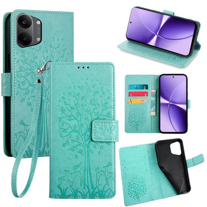 Tree & Deer Embossed Leather Phone Case, For Redmi A7 Pro 171mm / Poco C85x 5G, For Redmi Turbo 5 Max 5G / Poco X8 Pro Max 5G, For Redmi Turbo 5 5G / Poco X8 Pro 5G, For Redmi K90 Pro Max / Poco F8 Ultra, For Redmi Note 15 Pro 4G 163.32mm              ...
