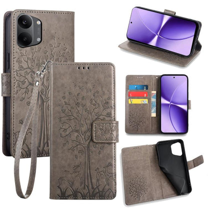 Tree & Deer Embossed Leather Phone Case, For Redmi A7 Pro 171mm / Poco C85x 5G, For Redmi Turbo 5 Max 5G / Poco X8 Pro Max 5G, For Redmi Turbo 5 5G / Poco X8 Pro 5G, For Redmi K90 Pro Max / Poco F8 Ultra, For Redmi Note 15 Pro 4G 163.32mm              ...