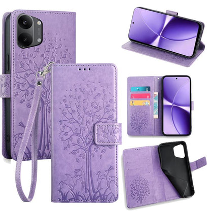 Tree & Deer Embossed Leather Phone Case, For Redmi A7 Pro 171mm / Poco C85x 5G, For Redmi Turbo 5 Max 5G / Poco X8 Pro Max 5G, For Redmi Turbo 5 5G / Poco X8 Pro 5G, For Redmi K90 Pro Max / Poco F8 Ultra, For Redmi Note 15 Pro 4G 163.32mm              ...