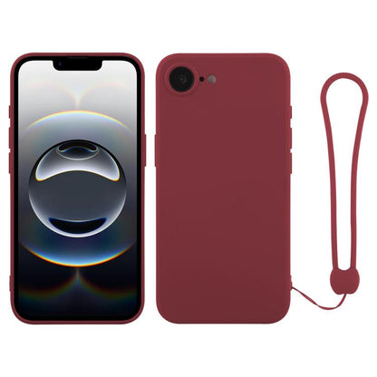 Silicone Phone Case with Wrist Strap, For iPhone 17e / 16e
