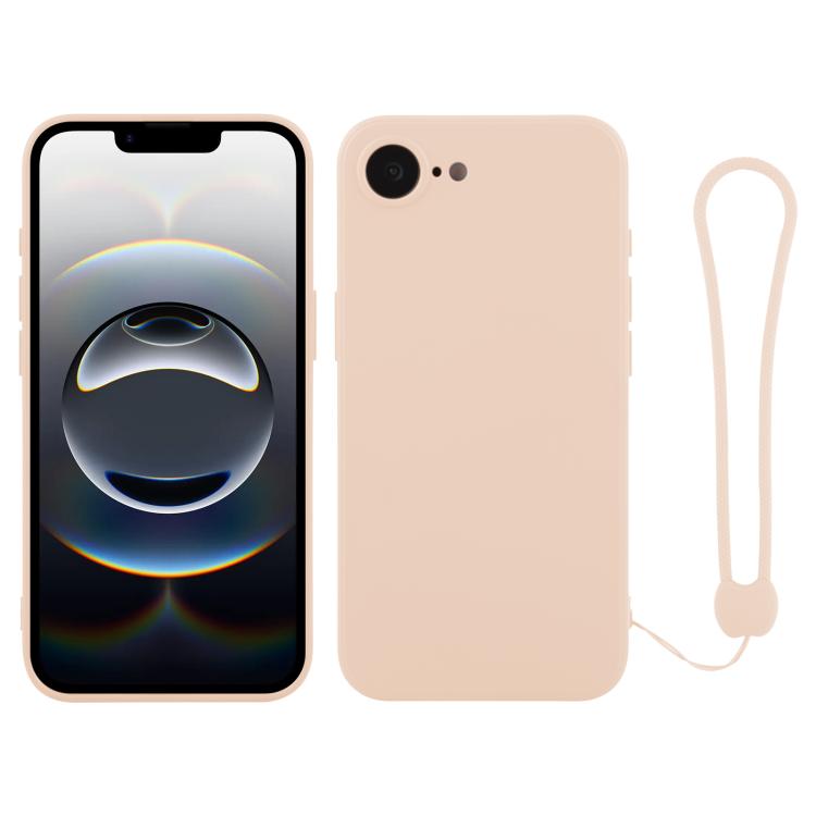 Silicone Phone Case with Wrist Strap, For iPhone 17e / 16e